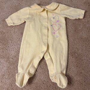 Yellow Baby 100% Cotton Snap Footed Sleeper